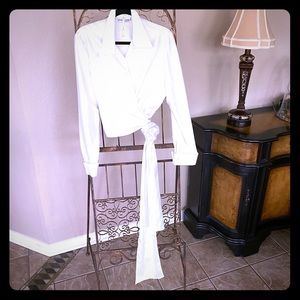 *3/$20 bundle* White, Wrap Blouse